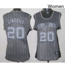 Womens Adidas San Antonio Spurs 20 Manu Ginobili Swingman Grey Static Fashion NBA Jersey Womens Adidas San Antonio Spurs 20 Manu Ginobili Swingman Grey Static Fashion NBA Jersey