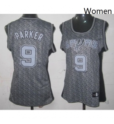 Womens Adidas San Antonio Spurs 9 Tony Parker Authentic Grey Static Fashion NBA Jersey Womens Adidas San Antonio Spurs 9 Tony Parker Authentic Grey Static Fashion NBA Jersey