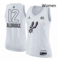 Womens Nike Jordan San Antonio Spurs 12 LaMarcus Aldridge Swingman White 2018 All Star Game NBA Jersey Womens Nike Jordan San Antonio Spurs 12 LaMarcus Aldridge Swingman White 2018 All Star Game NBA Jersey