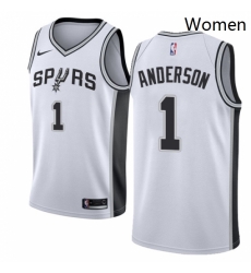 Womens Nike San Antonio Spurs 1 Kyle Anderson Swingman White Home NBA Jersey Association Edition Womens Nike San Antonio Spurs 1 Kyle Anderson Swingman White Home NBA Jersey Association Edition