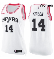 Womens Nike San Antonio Spurs 14 Danny Green Swingman WhitePink Fashion NBA Jersey Womens Nike San Antonio Spurs 14 Danny Green Swingman WhitePink Fashion NBA Jersey