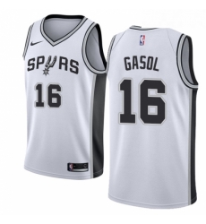 Womens Nike San Antonio Spurs 16 Pau Gasol Swingman White Home NBA Jersey Association Edition Womens Nike San Antonio Spurs 16 Pau Gasol Swingman White Home NBA Jersey Association Edition