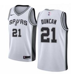 Womens Nike San Antonio Spurs 21 Tim Duncan Authentic White Home NBA Jersey Association Edition Womens Nike San Antonio Spurs 21 Tim Duncan Authentic White Home NBA Jersey Association Edition