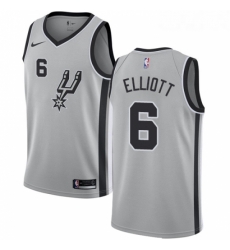 Womens Nike San Antonio Spurs 6 Sean Elliott Authentic Silver Alternate NBA Jersey Statement Edition Womens Nike San Antonio Spurs 6 Sean Elliott Authentic Silver Alternate NBA Jersey Statement Edition