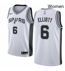 Womens Nike San Antonio Spurs 6 Sean Elliott Swingman White Home NBA Jersey Association Edition Womens Nike San Antonio Spurs 6 Sean Elliott Swingman White Home NBA Jersey Association Edition