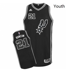 Youth Adidas San Antonio Spurs 21 Tim Duncan Swingman Black New Road NBA Jersey Youth Adidas San Antonio Spurs 21 Tim Duncan Swingman Black New Road NBA Jersey