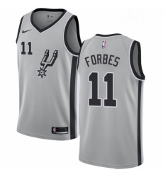 Youth Nike San Antonio Spurs 11 Bryn Forbes Swingman Silver NBA Jersey Statement Edition Youth Nike San Antonio Spurs 11 Bryn Forbes Swingman Silver NBA Jersey Statement Edition