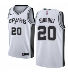 Youth Nike San Antonio Spurs 20 Manu Ginobili Swingman White Home NBA Jersey Association Edition Youth Nike San Antonio Spurs 20 Manu Ginobili Swingman White Home NBA Jersey Association Edition