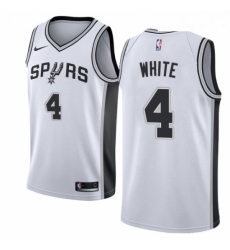 Youth Nike San Antonio Spurs 4 Derrick White Authentic White Home NBA Jersey Association Edition Youth Nike San Antonio Spurs 4 Derrick White Authentic White Home NBA Jersey Association Edition