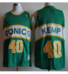 Men Seattle SuperSonics SHAWN KEMP 40 Mitchell Ness Jersey Green Men Seattle SuperSonics SHAWN KEMP 40 Mitchell Ness Jersey Green