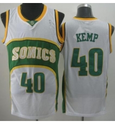 Seattle SuperSonics 40 Shawn Kemp White Throwback Revolution 30 NBA Basketball Jerseys Seattle SuperSonics 40 Shawn Kemp White Throwback Revolution 30 NBA Basketball Jerseys
