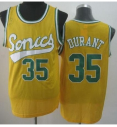 Seattle Supersonic 35 Kevin Durant Yellow Revolution 30 NBA Basketball Jerseys Seattle Supersonic 35 Kevin Durant Yellow Revolution 30 NBA Basketball Jerseys