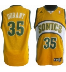 Seattle Supersonics #35 Kevin Durant Yellow Swingman Jerseys Seattle Supersonics #35 Kevin Durant Yellow Swingman Jerseys