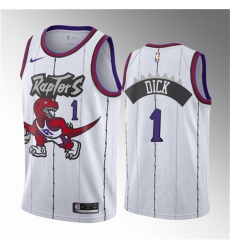 Men Toronto Raptors 1 Gradey Dick White 2023 Draft Classic Edition Stitched Basketball Jersey Men Toronto Raptors 1 Gradey Dick White 2023 Draft Classic Edition Stitched Basketball Jersey