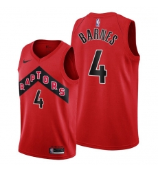 Men Toronto Raptors 4 Scottie Barnes Red Jersey Men Toronto Raptors 4 Scottie Barnes Red Jersey