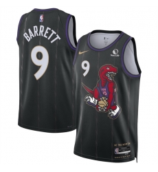 Men Toronto Raptors 9 RJ Barrett Black 2024 25 City Edition Stitched Basketball Jersey Men Toronto Raptors 9 RJ Barrett Black 2024 25 City Edition Stitched Basketball Jersey