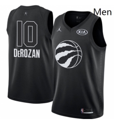 Mens Nike Jordan Toronto Raptors 10 DeMar DeRozan Swingman Black 2018 All Star Game NBA Jersey Mens Nike Jordan Toronto Raptors 10 DeMar DeRozan Swingman Black 2018 All Star Game NBA Jersey