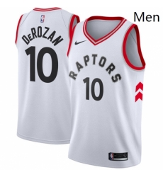 Mens Nike Toronto Raptors 10 DeMar DeRozan Authentic White NBA Jersey Association Edition Mens Nike Toronto Raptors 10 DeMar DeRozan Authentic White NBA Jersey Association Edition