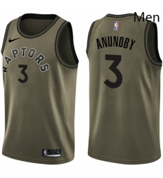 Mens Nike Toronto Raptors 3 OG Anunoby Swingman Green Salute to Service NBA Jersey Mens Nike Toronto Raptors 3 OG Anunoby Swingman Green Salute to Service NBA Jersey