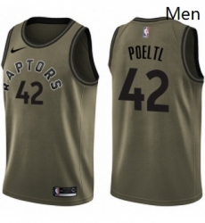 Mens Nike Toronto Raptors 42 Jakob Poeltl Swingman Green Salute to Service NBA Jersey Mens Nike Toronto Raptors 42 Jakob Poeltl Swingman Green Salute to Service NBA Jersey