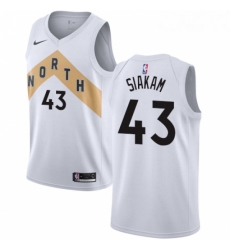 Mens Nike Toronto Raptors 43 Pascal Siakam Swingman White NBA Jersey City Edition Mens Nike Toronto Raptors 43 Pascal Siakam Swingman White NBA Jersey City Edition