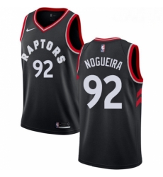 Mens Nike Toronto Raptors 92 Lucas Nogueira Authentic Black Alternate NBA Jersey Statement Edition Mens Nike Toronto Raptors 92 Lucas Nogueira Authentic Black Alternate NBA Jersey Statement Edition