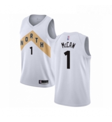 Mens Toronto Raptors 1 Patrick McCaw Swingman White Basketball Jersey City Edition Mens Toronto Raptors 1 Patrick McCaw Swingman White Basketball Jersey City Edition
