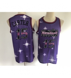 Men's Toronto Raptors #15 Vince Carter Purple Hwc Starry Jersey Men's Toronto Raptors #15 Vince Carter Purple Hwc Starry Jersey