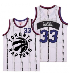 Raptors 33 Marc Gasol White Retro Jersey Raptors 33 Marc Gasol White Retro Jersey