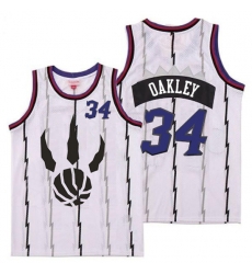 Raptors 34 Charles Oakley White Throwback Jerseys1 Raptors 34 Charles Oakley White Throwback Jerseys1