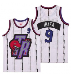Raptors 9 Serge Ibaka White Big Gray TR Logo Retro Jersey Raptors 9 Serge Ibaka White Big Gray TR Logo Retro Jersey