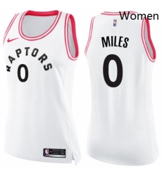 Womens Nike Toronto Raptors 0 CJ Miles Swingman WhitePink Fashion NBA Jersey Womens Nike Toronto Raptors 0 CJ Miles Swingman WhitePink Fashion NBA Jersey