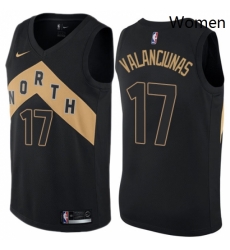 Womens Nike Toronto Raptors 17 Jonas Valanciunas Swingman Black NBA Jersey City Edition Womens Nike Toronto Raptors 17 Jonas Valanciunas Swingman Black NBA Jersey City Edition