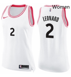 Womens Nike Toronto Raptors 2 Kawhi Leonard Swingman White Pink Fashion NBA Jersey Womens Nike Toronto Raptors 2 Kawhi Leonard Swingman White Pink Fashion NBA Jersey