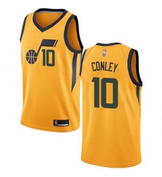 Jazz 10 Mike Conley Yellow Basketball Swingman Statement Edition Jersey Jazz 10 Mike Conley Yellow Basketball Swingman Statement Edition Jersey