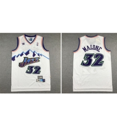 Jazz 32 Karl Malone White Hardwood Classics Jersey Jazz 32 Karl Malone White Hardwood Classics Jersey