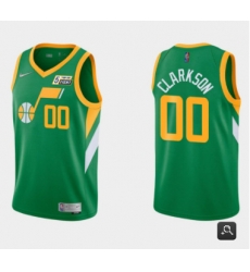 Men Utah Jazz 00 Jordan Clarkson Green Earned Edition Swingman Stitched Jersey Men Utah Jazz 00 Jordan Clarkson Green Earned Edition Swingman Stitched Jersey