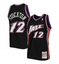 Men Utah Jazz 12 John Stockton Black 1998 99 Mitchell 26 Ness Swingman Stitched Jersey Men Utah Jazz 12 John Stockton Black 1998 99 Mitchell 26 Ness Swingman Stitched Jersey