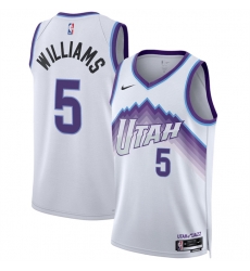 Men Utah Jazz 5 Cody Williams White 2025 Association Edition Stitched Basketball Jersey Men Utah Jazz 5 Cody Williams White 2025 Association Edition Stitched Basketball Jersey