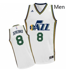 Mens Adidas Utah Jazz 8 Jonas Jerebko Swingman White Home NBA Jersey Mens Adidas Utah Jazz 8 Jonas Jerebko Swingman White Home NBA Jersey