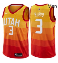 Mens Nike Utah Jazz 3 Ricky Rubio Authentic Orange NBA Jersey City Edition Mens Nike Utah Jazz 3 Ricky Rubio Authentic Orange NBA Jersey City Edition