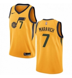 Mens Nike Utah Jazz 7 Pete Maravich Swingman Gold NBA Jersey Statement Edition Mens Nike Utah Jazz 7 Pete Maravich Swingman Gold NBA Jersey Statement Edition
