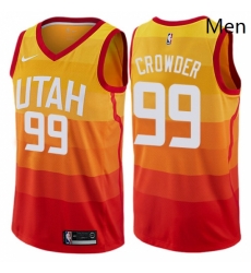 Mens Nike Utah Jazz 99 Jae Crowder Swingman Orange NBA Jersey City Edition Mens Nike Utah Jazz 99 Jae Crowder Swingman Orange NBA Jersey City Edition