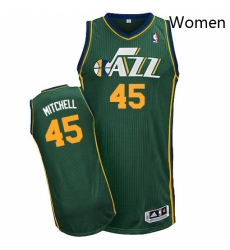 Womens Adidas Utah Jazz 45 Donovan Mitchell Authentic Green Alternate NBA Jersey Womens Adidas Utah Jazz 45 Donovan Mitchell Authentic Green Alternate NBA Jersey
