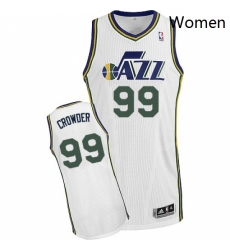 Womens Adidas Utah Jazz 99 Jae Crowder Authentic White Home NBA Jersey Womens Adidas Utah Jazz 99 Jae Crowder Authentic White Home NBA Jersey