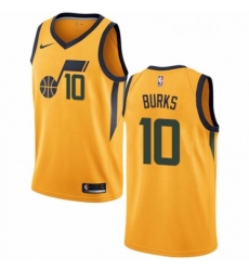 Womens Nike Utah Jazz 10 Alec Burks Authentic Gold NBA Jersey Statement Edition Womens Nike Utah Jazz 10 Alec Burks Authentic Gold NBA Jersey Statement Edition