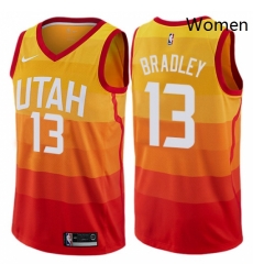 Womens Nike Utah Jazz 13 Tony Bradley Swingman Orange NBA Jersey City Edition Womens Nike Utah Jazz 13 Tony Bradley Swingman Orange NBA Jersey City Edition