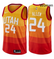 Womens Nike Utah Jazz 24 Grayson Allen Swingman Orange NBA Jersey City Edition Womens Nike Utah Jazz 24 Grayson Allen Swingman Orange NBA Jersey City Edition