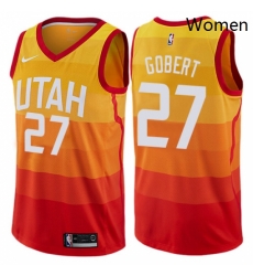 Womens Nike Utah Jazz 27 Rudy Gobert Swingman Orange NBA Jersey City Edition Womens Nike Utah Jazz 27 Rudy Gobert Swingman Orange NBA Jersey City Edition