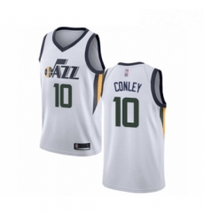 Womens Utah Jazz 10 Mike Conley Swingman White Basketball Jersey Association Edition Womens Utah Jazz 10 Mike Conley Swingman White Basketball Jersey Association Edition